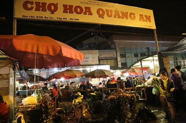 marché fleurs hanoi 